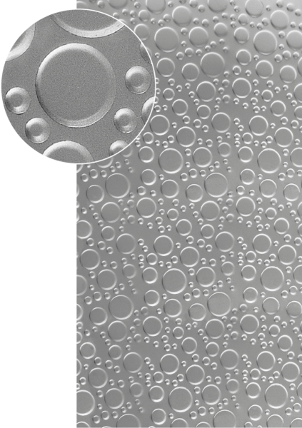 3D plech lisovaný vzor KRUHY, formát 1990x950x1,2 mm, plech pozinkovaný