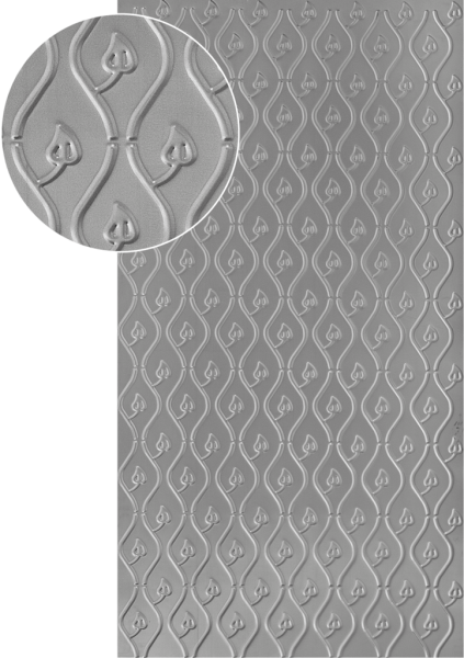 3D plech lisovaný vzor LIST, Plech pozinkovaný 2000 x 1000 x 1,2 mm