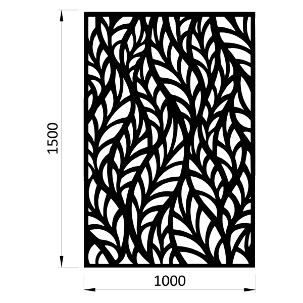 Design plech Keř B, 1000x1500x2,5 mm