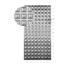 3D plech lisovaný vzor ČTVEREC 95 x 95 mm, Plech pozinkovaný 2000 x 1000 x 1,2 mm detail 2