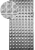 3D plech lisovaný vzor ČTVEREC 95 x 95 mm, Plech pozinkovaný 2000 x 1000 x 1,2 mm